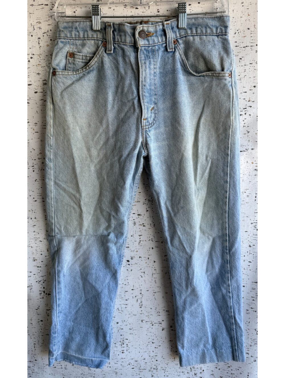 Altered VTG Levi's 505 30x30 (29x24 Actual) Orange Tab Light Wash Jeans